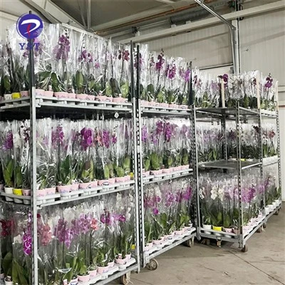 Sammenfoldelig metal blomstervogn